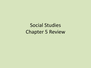 Social Studies Chapter 4 Review