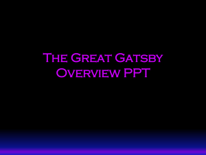 The Great Gatsby Overview PPT