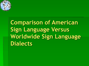 Comparison of ASL and Other Sign Languages of Other Countries