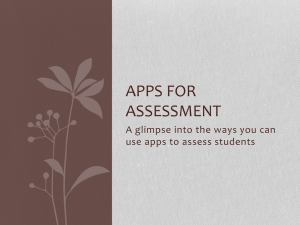 Apps for Assessment DPS Presentation