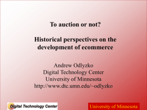 To auction or not? Historical perspectives on the development