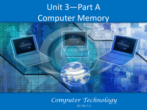 Computer Memory and Storage
