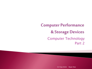 Computer Performance Storage Devices & Size
