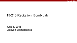 Recitation 3: Bomblab