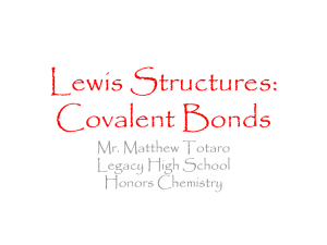 Lewis Structures: Covalent Bonds