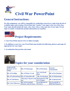 Civil War PowerPoint General Instructions