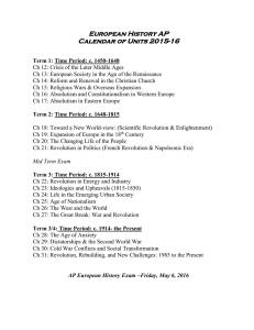 Calendar of Topics 15