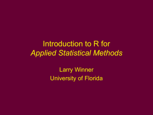 Introduction to SAS and R for Applied Statistical Methods