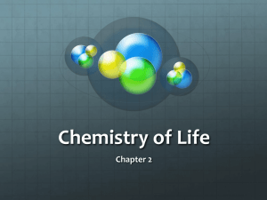 Chapter 2 Chemistry of Life ppt
