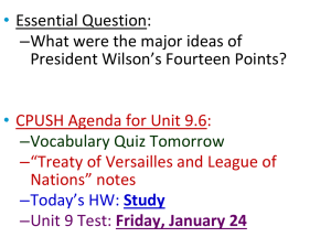 CPUSH Agenda for Unit 9.6