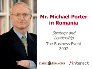 Professor Michael Porter on Strategy and Leadership