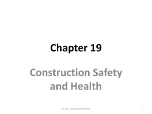 Chapter 19 Construction Safety and Health - Home