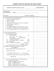 Interim Report Review Checklist sample 2