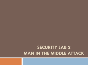 Security Lab 2 MAN IN THE MIDDLE ATTACK