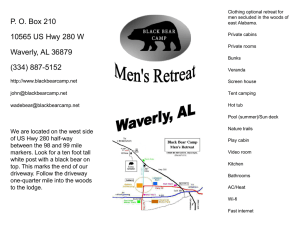 Brochure (requires PowerPoint) - Black Bear Camp Men's Retreat