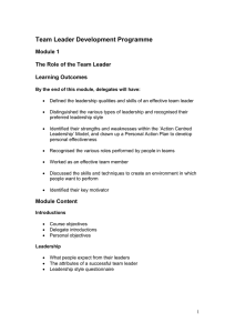 Team Leader Development Programme