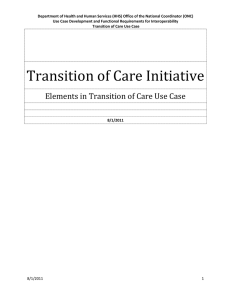 Transition of Care Use Case