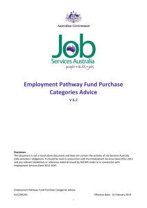 Guide to Employment Pathway Fund Expenditure Categories