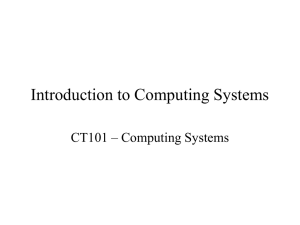 Overview of computing systems