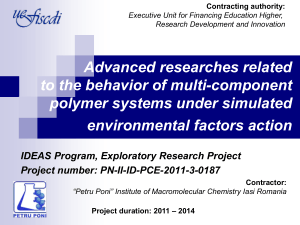 Cercetari avansate privitoare la comportarea polimerilor