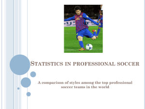Statistics in professional soccer