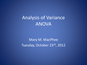 Analysis of Variance (ANOVA) PowerPoint