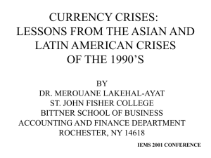 currency crises - St. John Fisher College