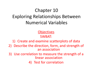 Chapter 10 Exploring Relationships Between Numerical Variables
