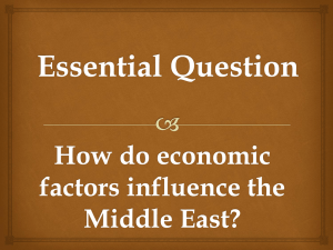 (Middle East) Economic Factors PPT