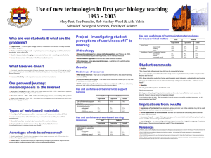 Use of new technologies in first year biology