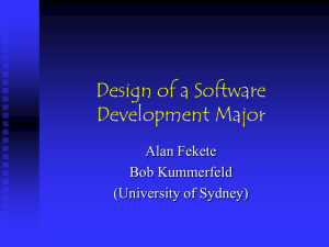 Design of a Major in Software Development