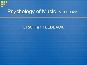 Psychology of Music MUSED 681