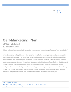 Self-Marketing Plan - Amazon Web Services