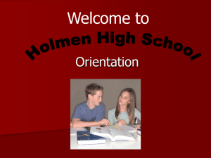 Hour 1 - School District of Holmen