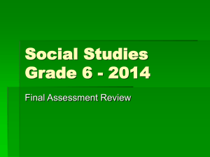 Social Studies Grade 6 - 2014