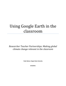 Using Google Earth in the classroom