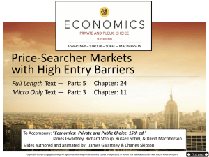 Chapter 24: Price-Searcher Markets with High Entry Barriers