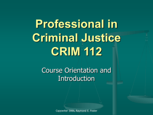 Course Orientation PowerPoint - Hi Tech Criminal Justice online