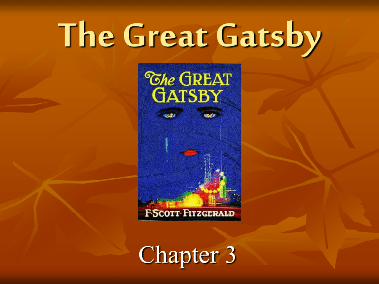 the great gatsby chapter 3 essay