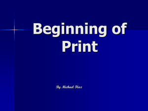 Beginning of Print