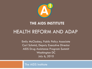 The AIDS Institute - ADAP Advocacy Association