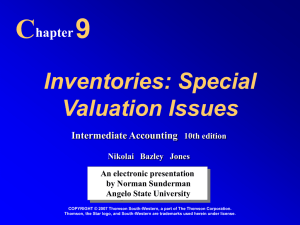 Inventories:Special Valuation Issues