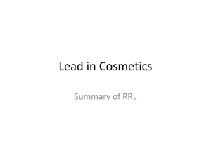 Lead in Cosmetics