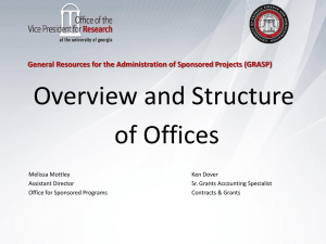 Types of Sponsored Projects - Office of the Vice President for