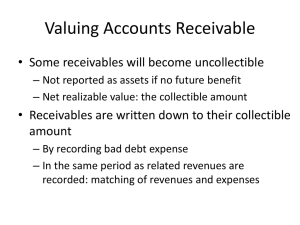 Valuing Accounts Receivable