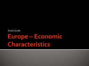 Europe – Economic Characteristics