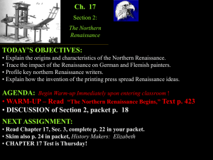 CH 17 Northern European Renaissance Powerpoint