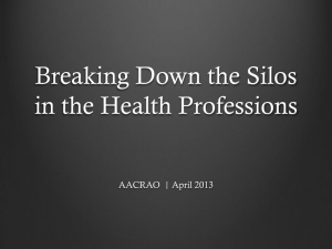 Breaking Down the Silos in the Health Professions