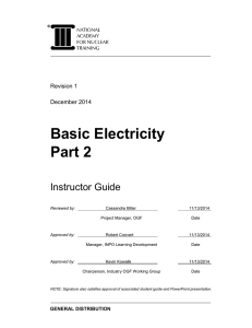 Basic Electricity Part 2 Summary