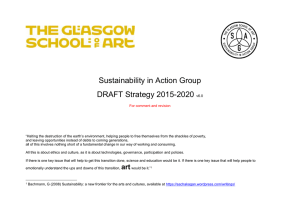 DRAFT Strategy - Sustainability at Glasgow School of Art